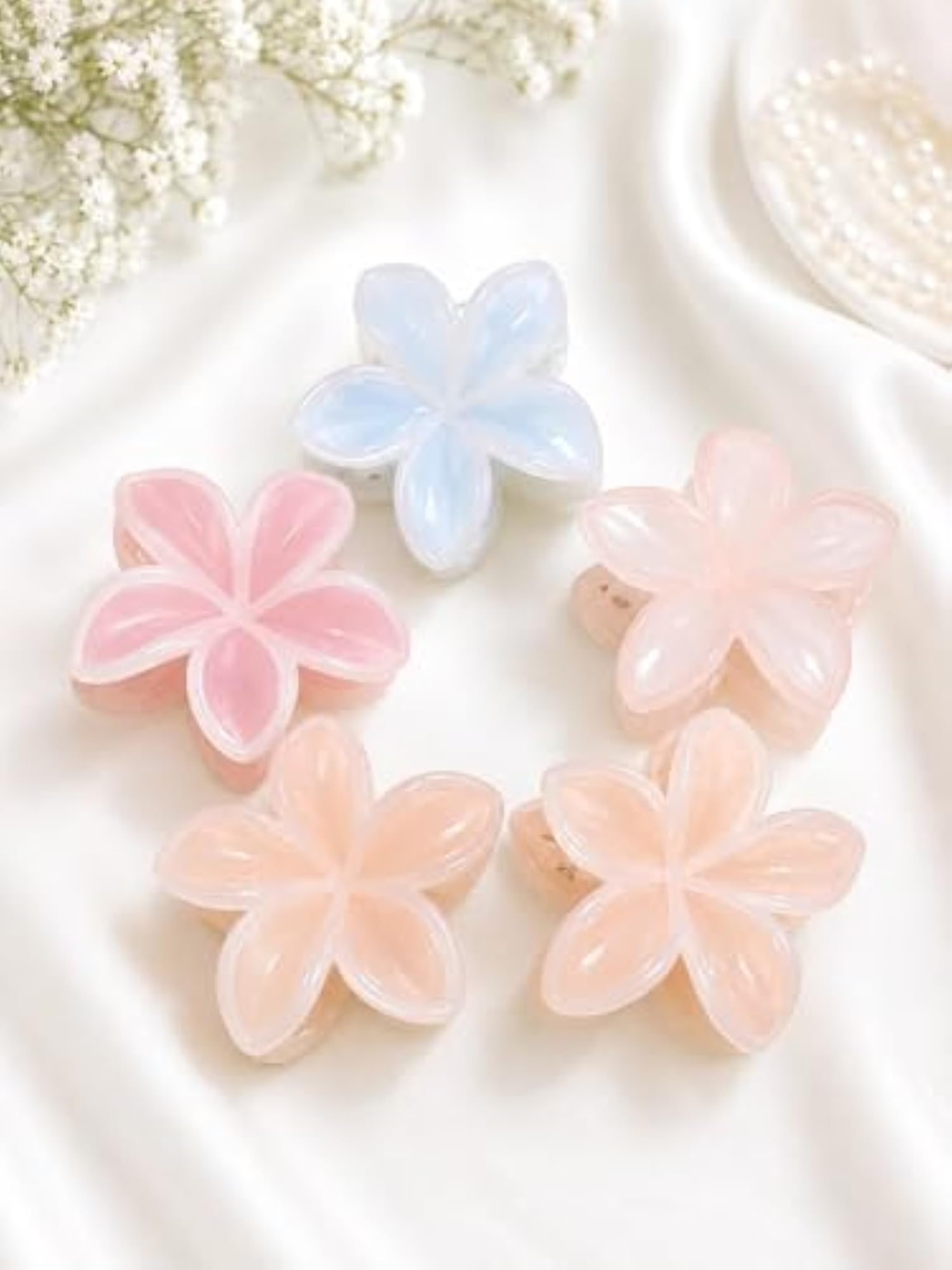 Floral Hair Accessories Set with Jhumka and Stud Earrings